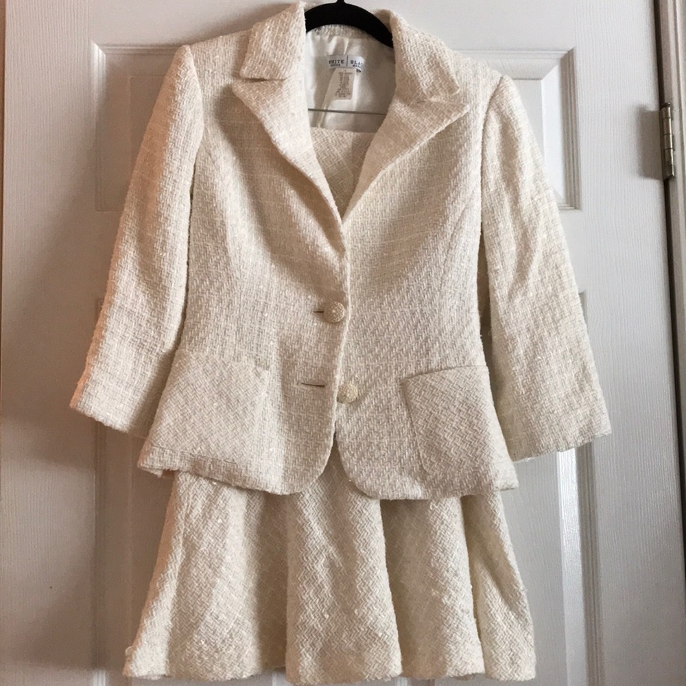 Winter white-cream colored 2 piece suit
